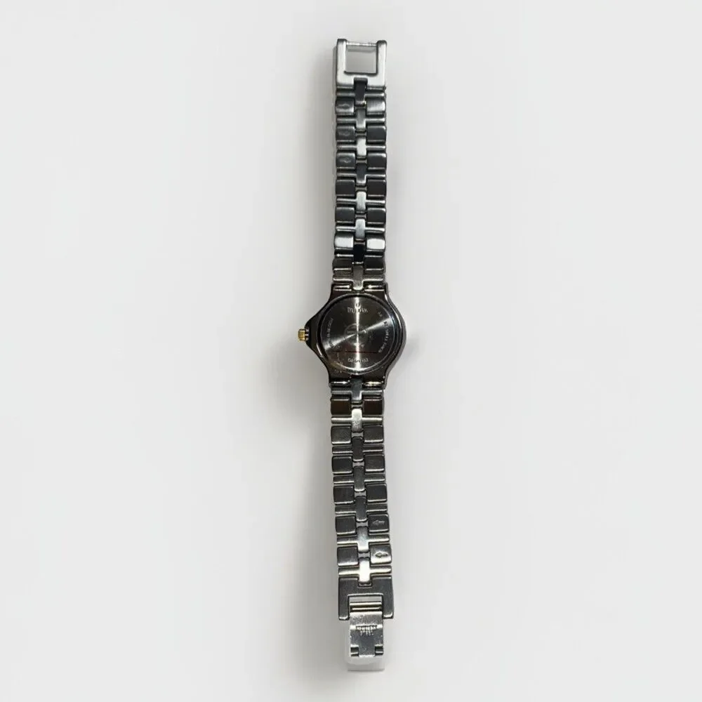Women’s Bulova Two-tone Quartz Date Watch 17 Base Metal Japan Movt C9671183